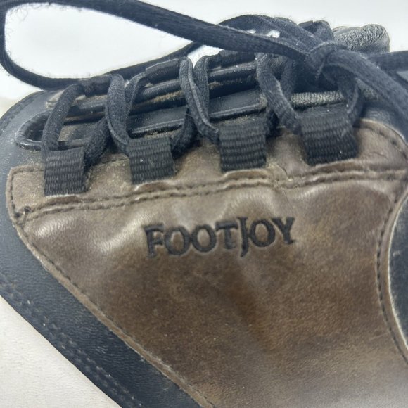 Footjoy‎ Golf Shoes Mens Size 11.5W Brown/White Saddle Soft Spikes Greenjoys - Picture 15 of 16